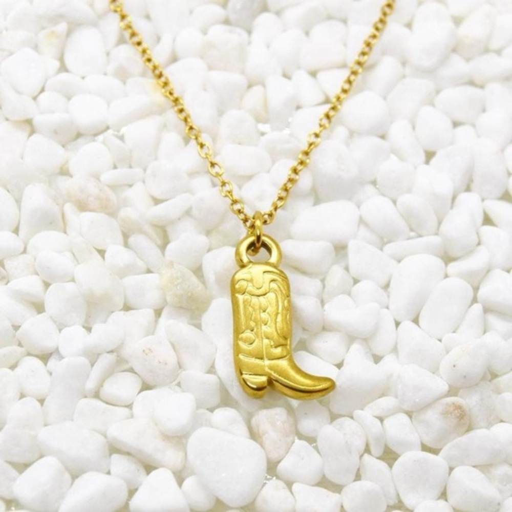 Minimalist Cowboy Boot Necklace